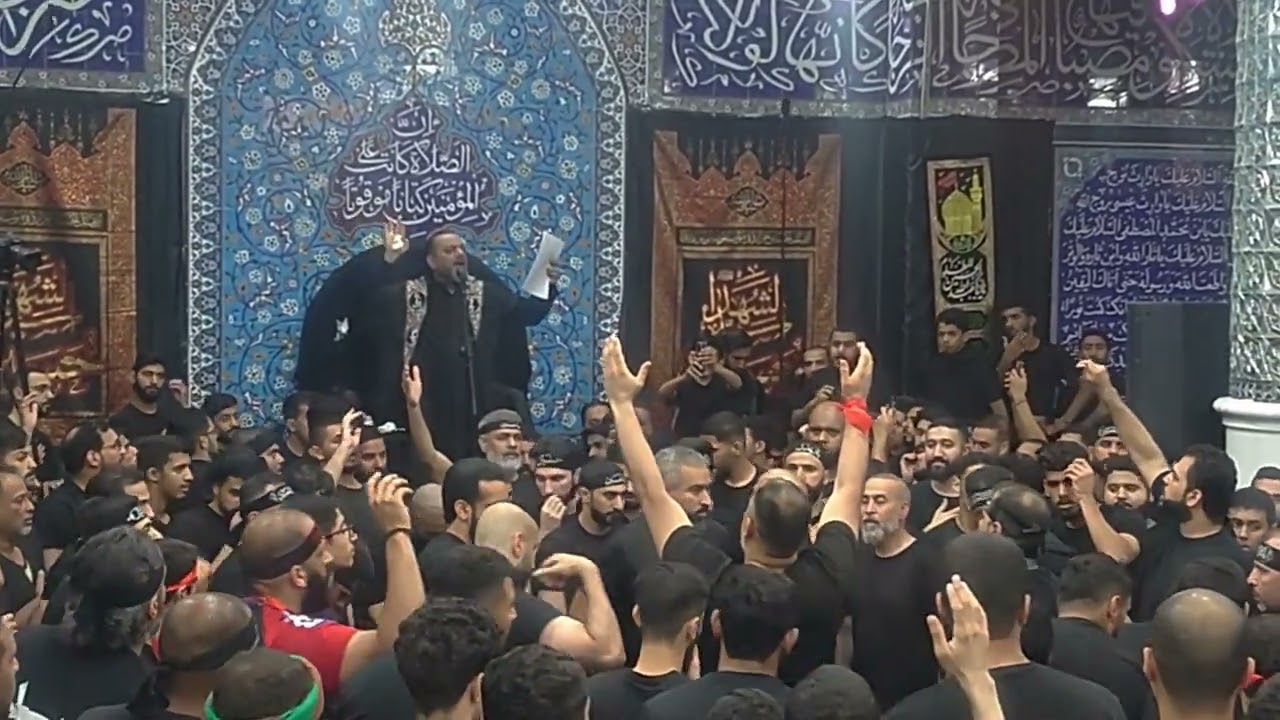الشيخ حسين الأكرف ١٨ صفر ١٤٤٥ هـ في حسينية سيد الشهداء البحرانية في كربلاء المقدسة.