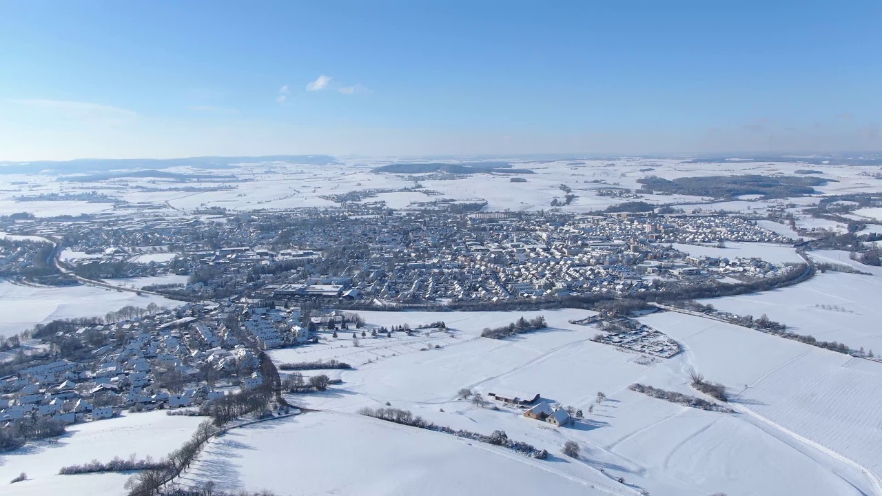 Weißenburg in Bayern - Winter wonderland - Drohnenaufnahme