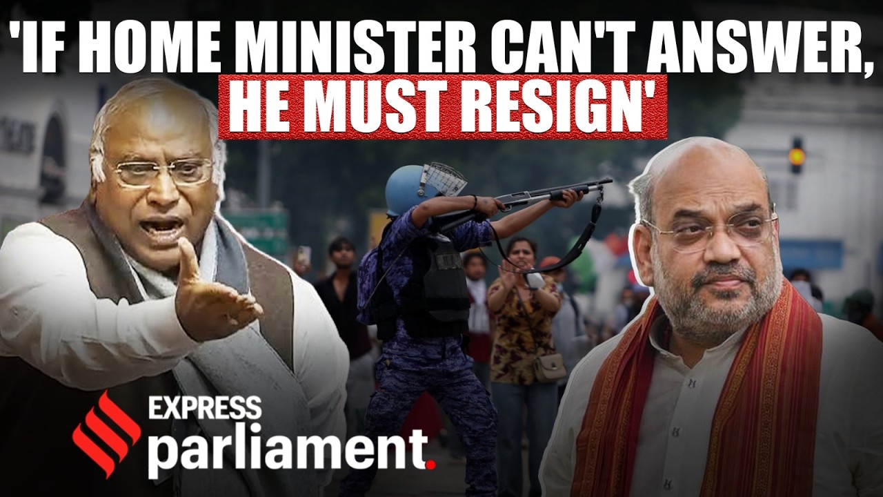 Mallikarjun Kharge Slams Amit Shah: If Home Minister Can't Answer He Must Resign