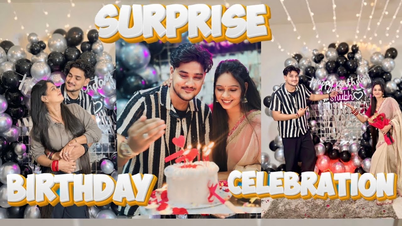 SUPRISE BIRTHDAY CELEBRATION 🥳😍 #shubhanya #birthdaycelebration #wife #youtube #birthdayvlog 