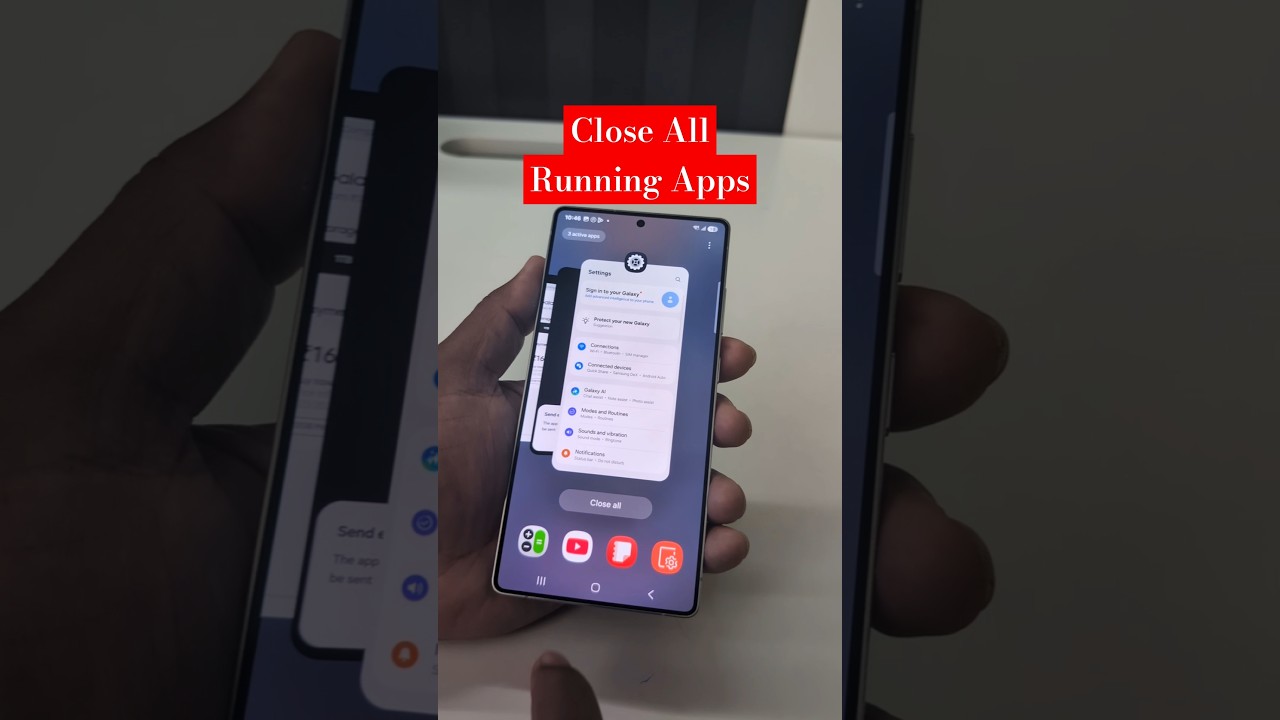 Close All Running Apps in Samsung S25 Ultra #shorts #samsungs25ultra