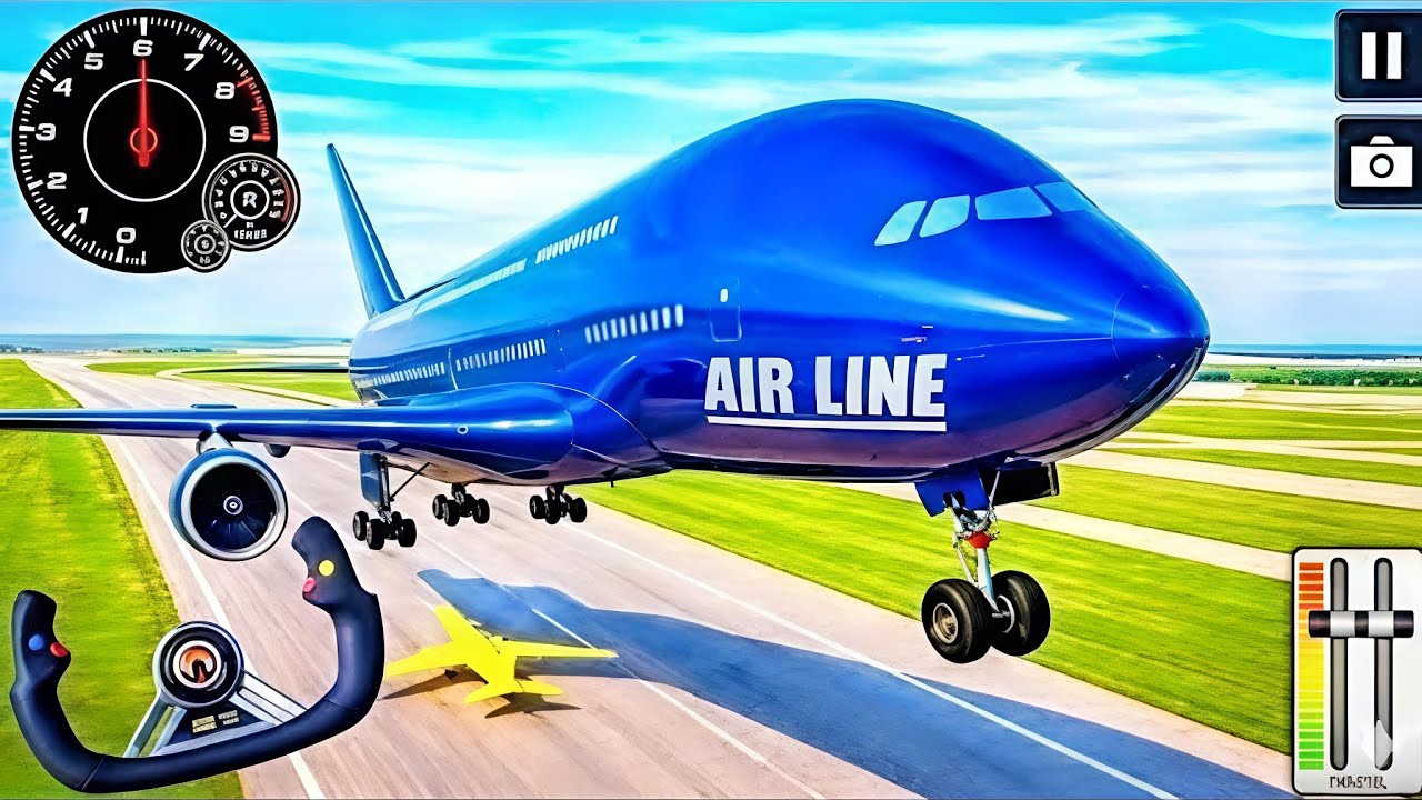 Flight Airplane City Pilot Simulator - Аварийная посадка самолета Boeing - Геймплей на Android