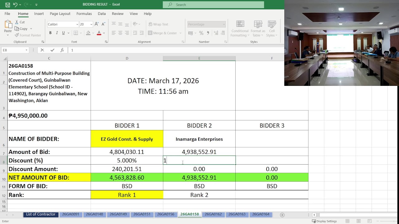 Procurement Livestream for Aklan DEO on  March 17,  2026