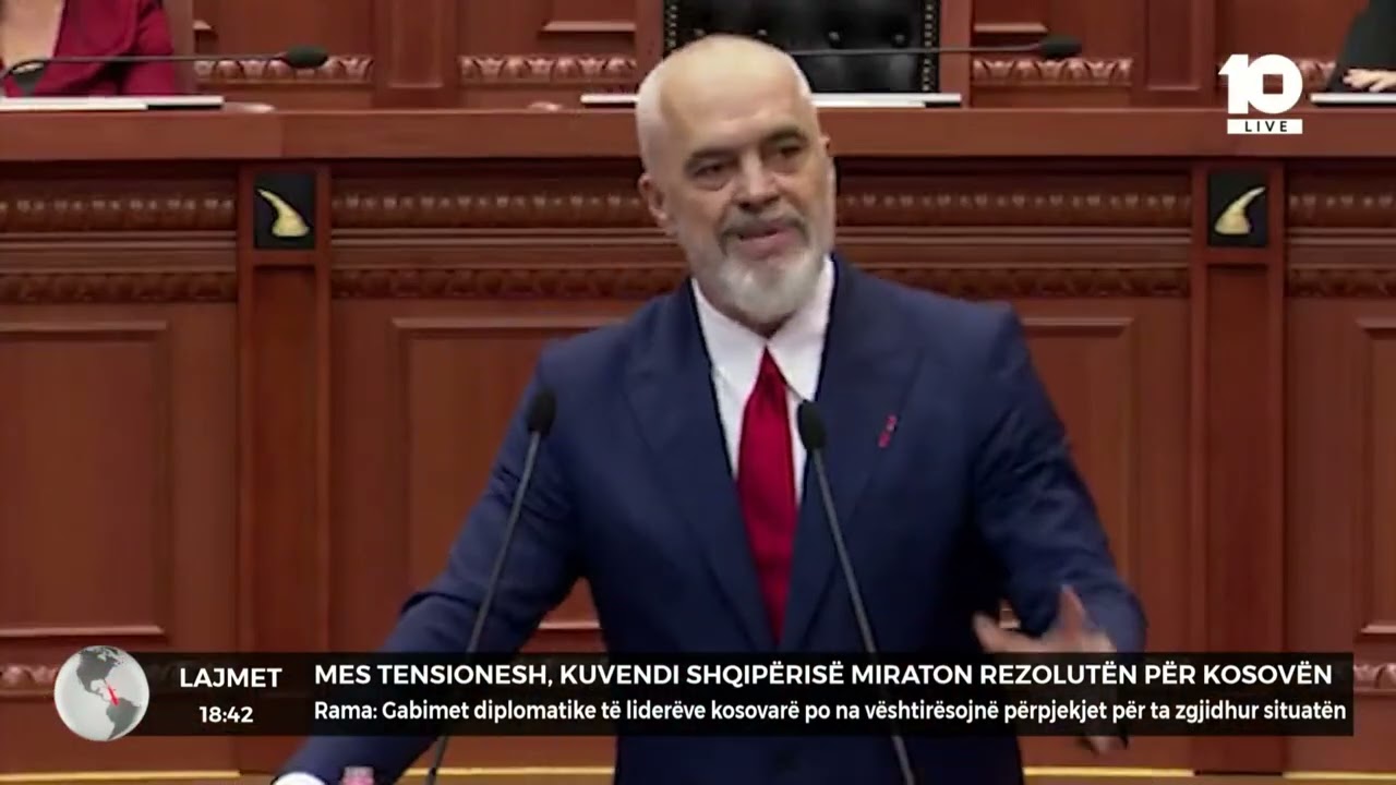 Mes tensionesh, Kuvendi Shqip&euml;ris&euml; miraton rezolut&euml;n p&euml;r Kosov&euml;n