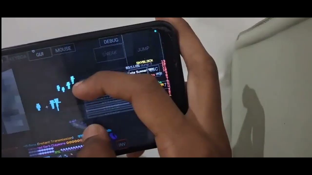 Mobile gameplay handcam 📱- fakepixel SKYBLOCK 