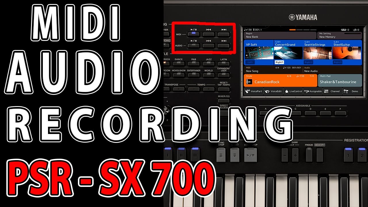 Как записать MIDI и AUDIO - Yamaha PSR-SX700