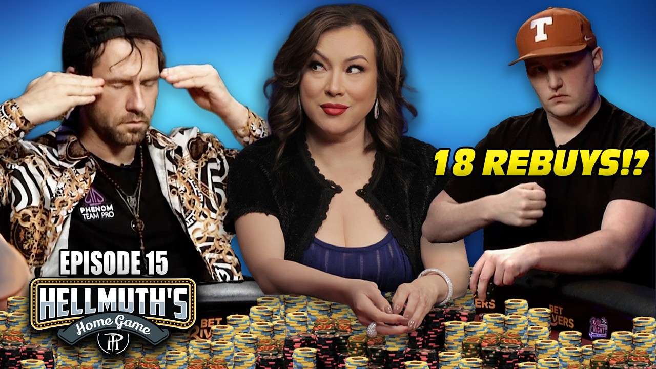 18 REBUYS? Texas Mike goes Nuclear vs. Tilly, Jungleman | Hellmuth's Home Game Episode 15