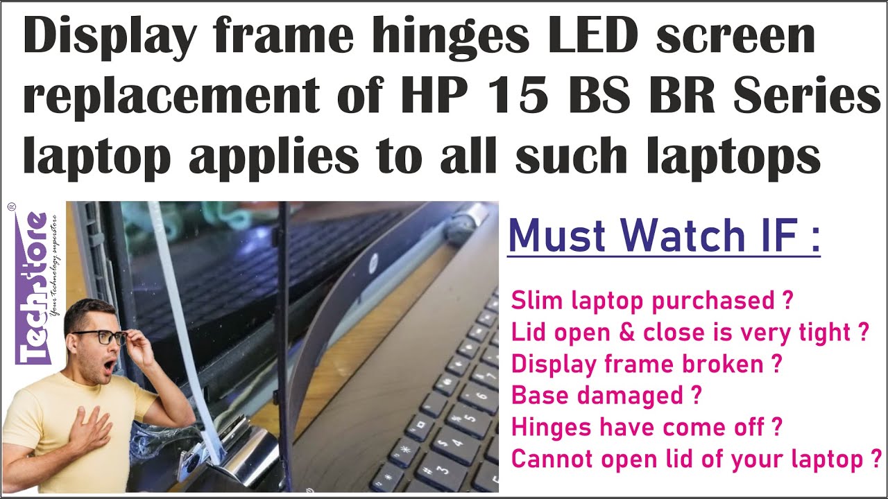 HP 15 BS BR Series broken Display frame led hinges replacement applies to any laptop DIY