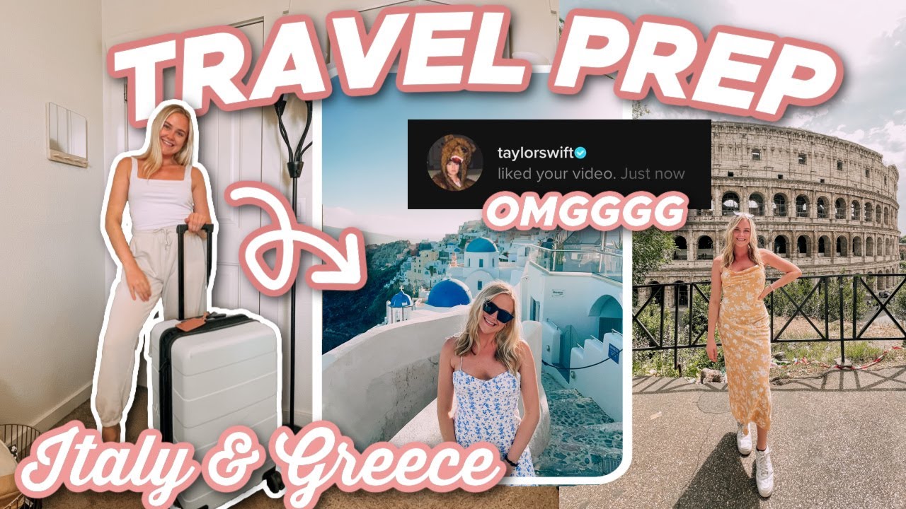 travel prep vlog: packing for italy & greece + TAYLOR SWIFT LIKED MY TIKTOK!!!!!!
