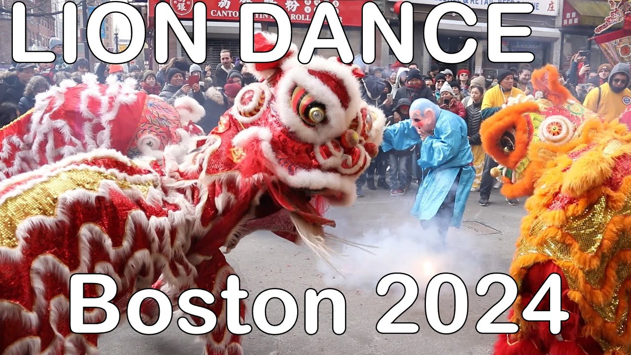 20240218 - Lion Dances at the 2024 Boston Chinese New Year Parade. Year of the Dragon!