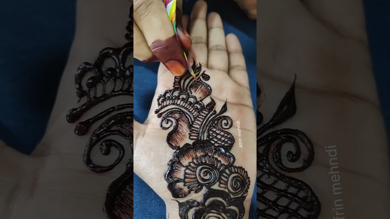 Stylish Arabic Mehndi Design||New Mehndi Designs #mehndi #henna #Afrin mehndi 