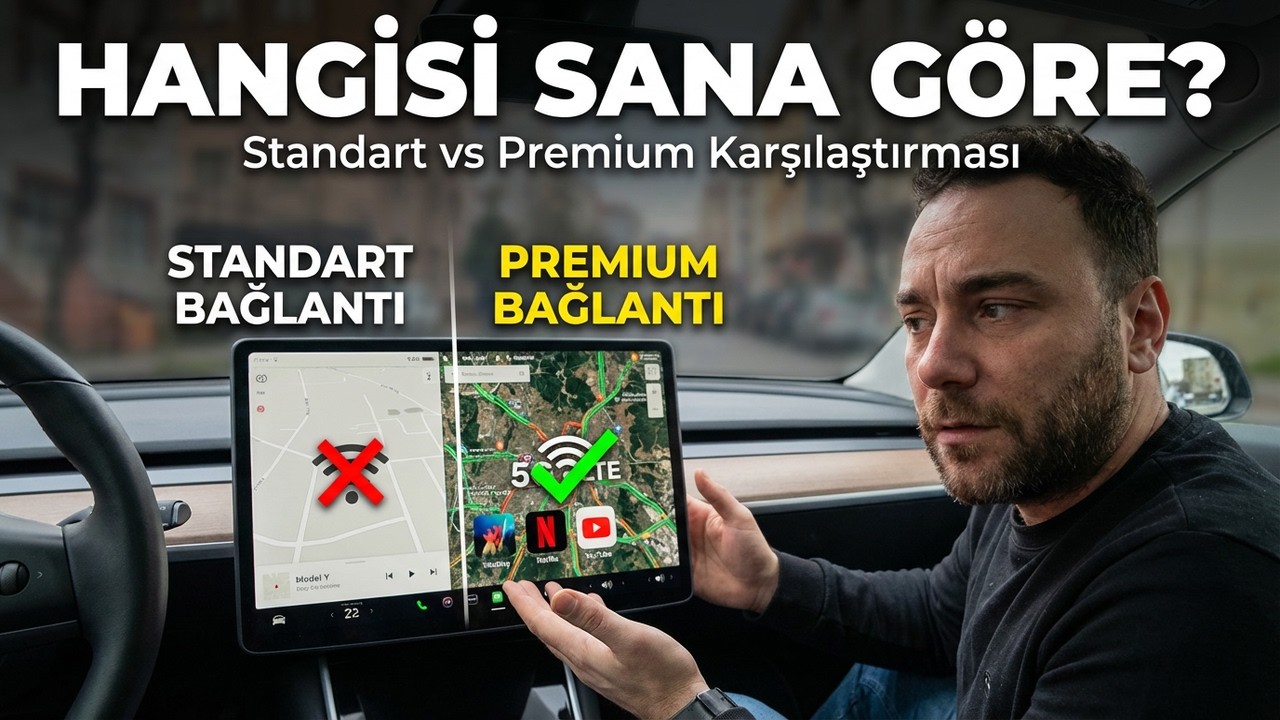 Tesla’da İnternet Var mı? Standart vs Premium Bağlantı Karşılaştırması! 📶 #teslamodely