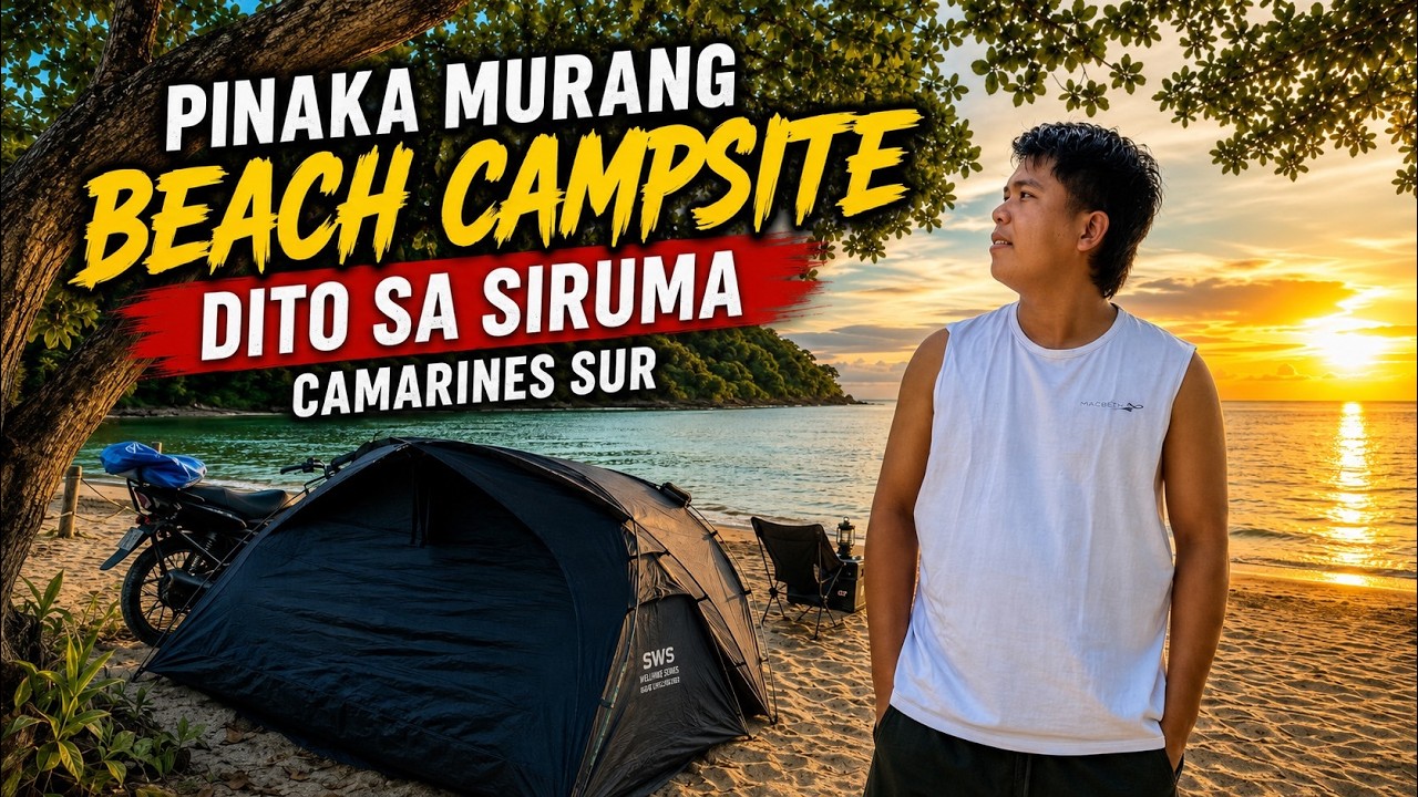 Motocamping in Siruma, Camsur | Murang Beach campsite