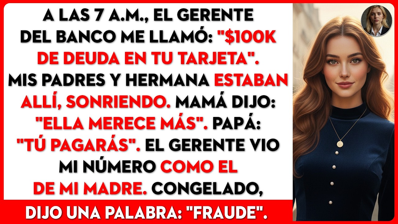 7 AM: El banco llamó por una deuda de $100K. Mis padres sacaron una tarjeta a mi nombre.