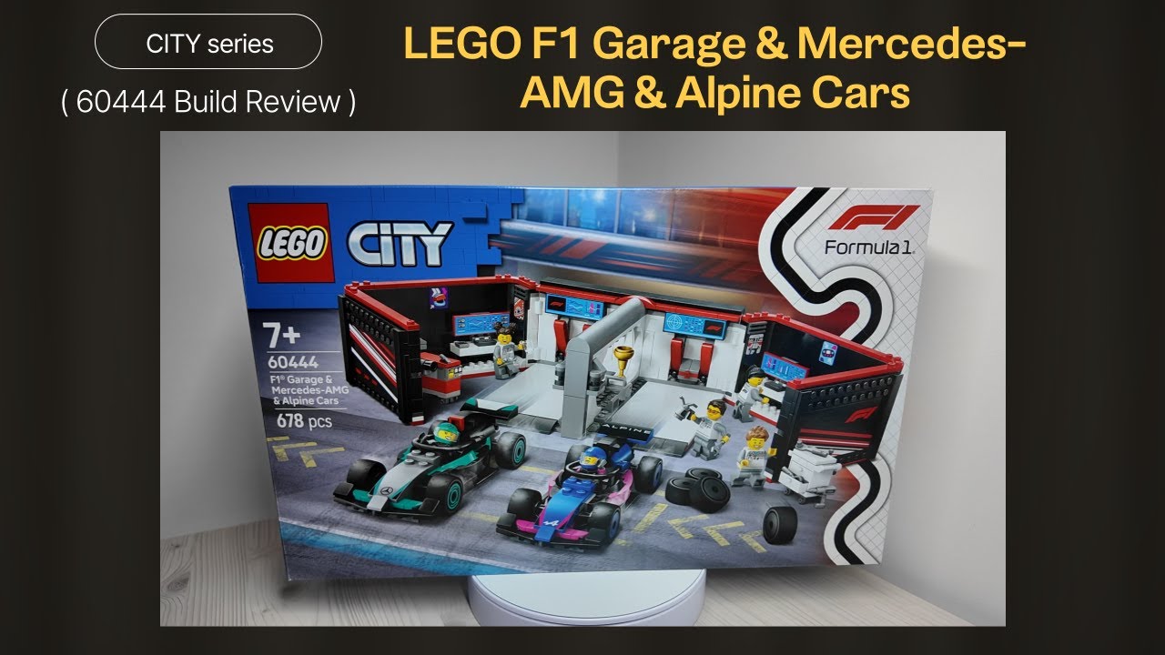 LEGO City F1 garage & Mercedes-AMG & Alpine Cars (60444) build review full ver. #lego #legocity