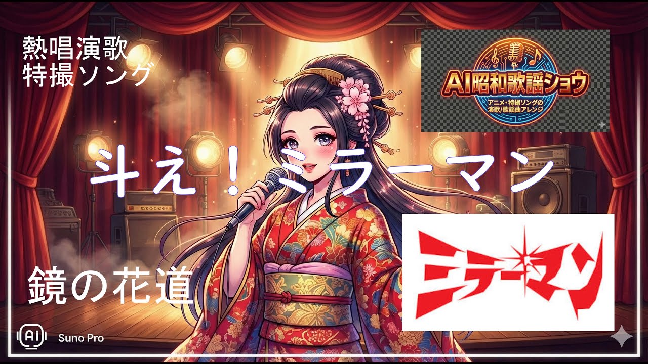 【AI昭和歌謡ショウ】斗え！ミラーマン - ミラーマン二期ED - AIアレンジ熱唱演歌