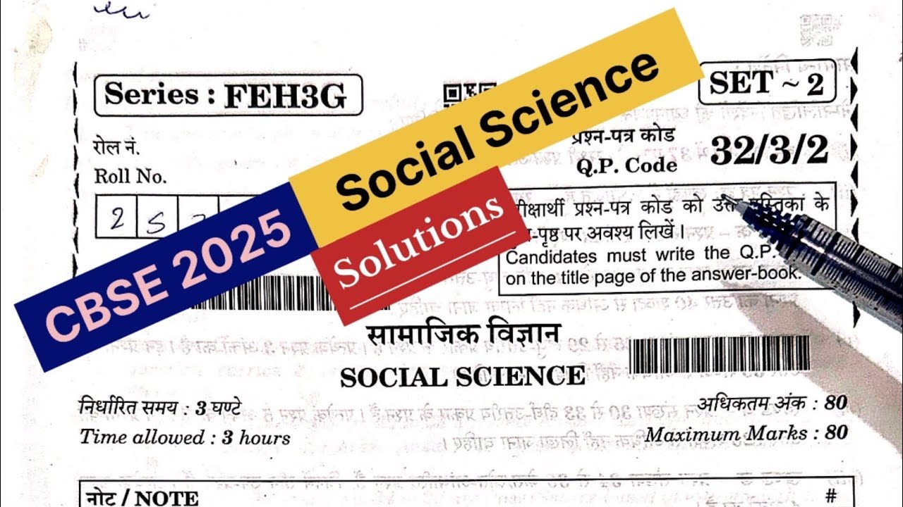 CBSE 2025 Class 10 Social science Question Paper Solutions full MCQ in detail