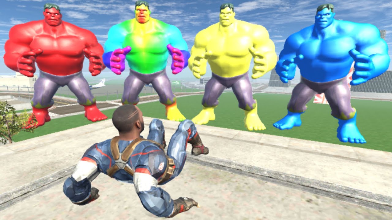 Franklin Captain America Saving His House From Hulk Team - INDIAN BIKES DRIVING 3D