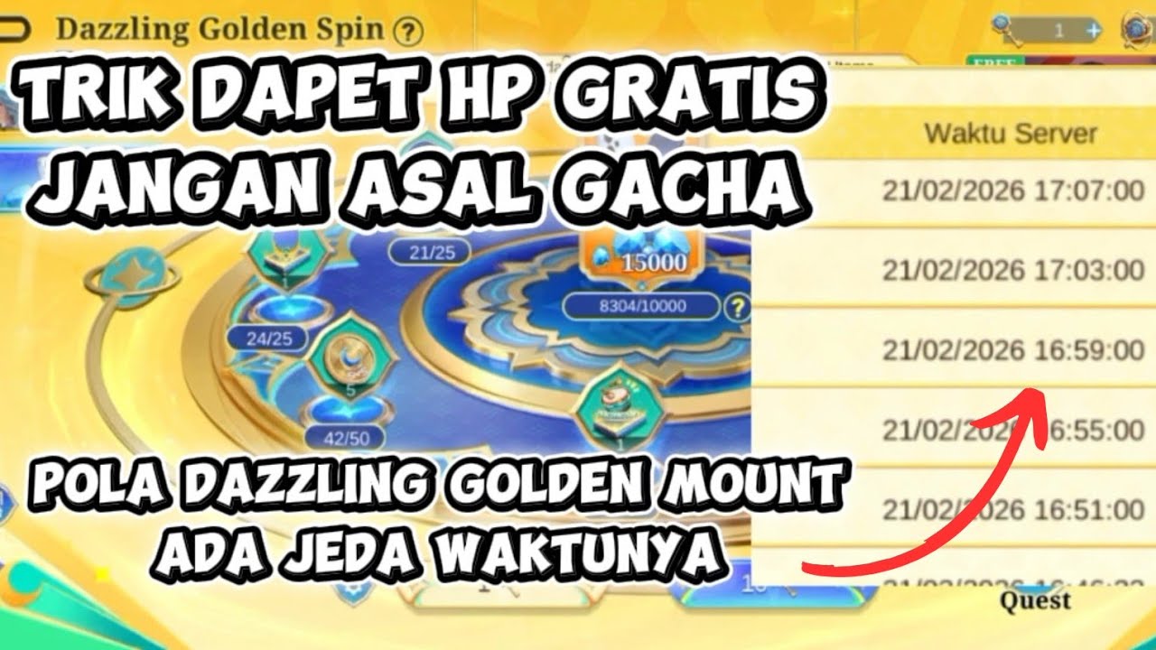 Trik dan tips dapet hp gratis di event dazzling golden mount - mobile legends 