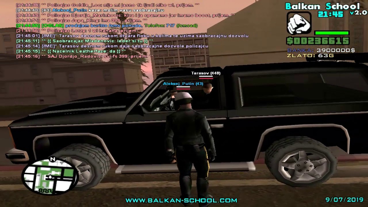 Saobraćajna policija patrola-SAMP ROLEPLAY [Balkan School]