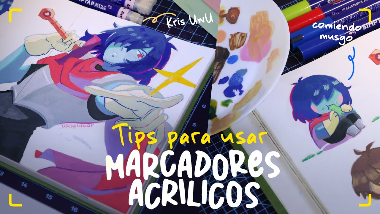 🍡°⋆. 5 Tips para APRENDER a usar Marcadores Acrílicos 🍡°⋆. || @Arrtx