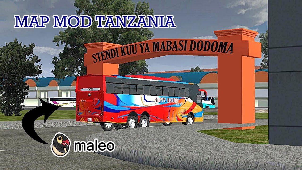 New map mod ya Tanzania bus simulator Indonesia android game