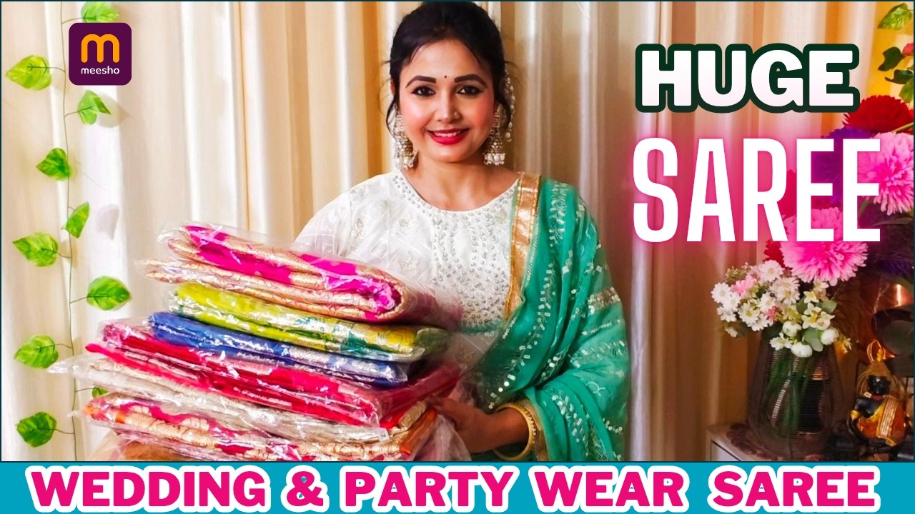 Meesho Wedding & Party Wear Saree Haul || Meesho Saree Haul ||Meesho Traditional saree|| Meesho Haul
