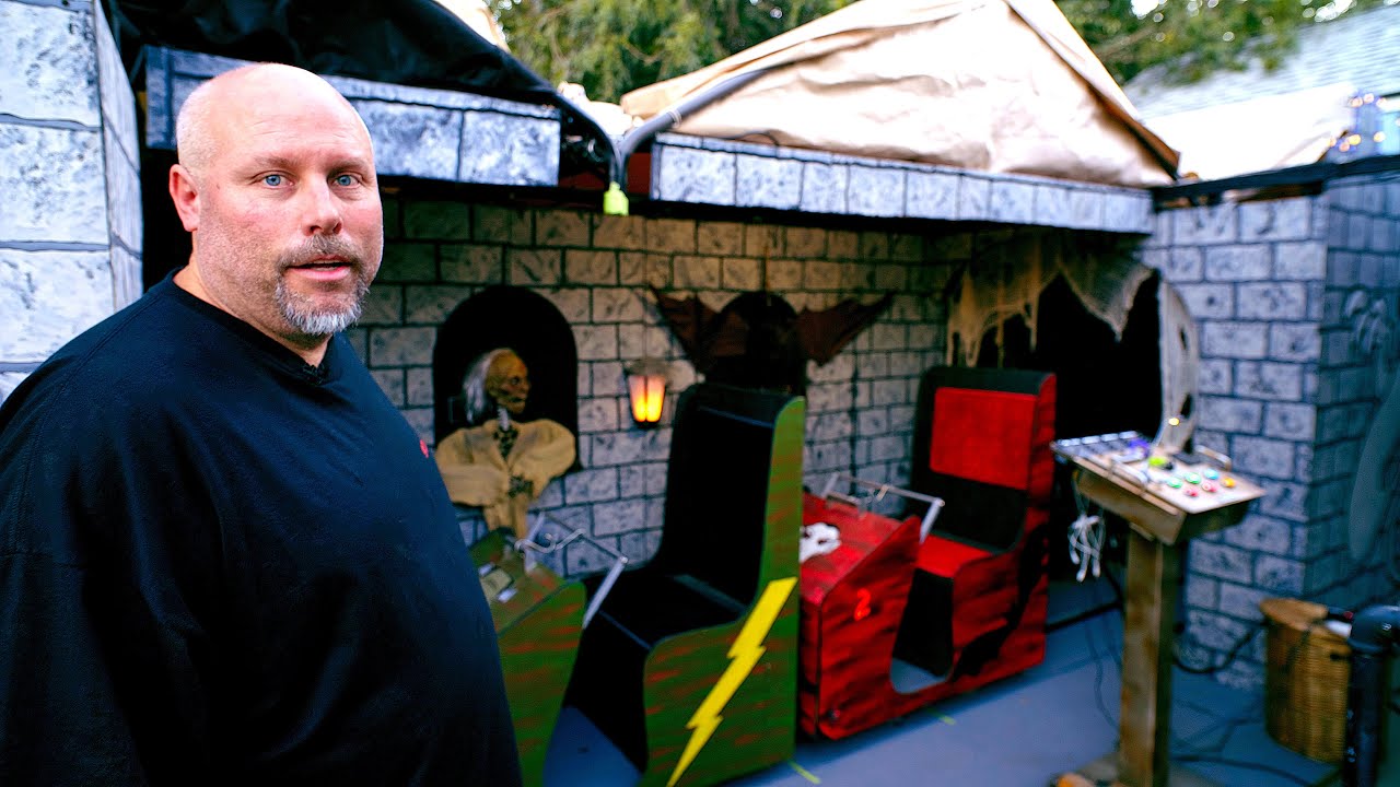 Dark Ride Built in A Backyard! | Monsters Of Mayhem | Home Haunt | Haunted Attraction Documentary