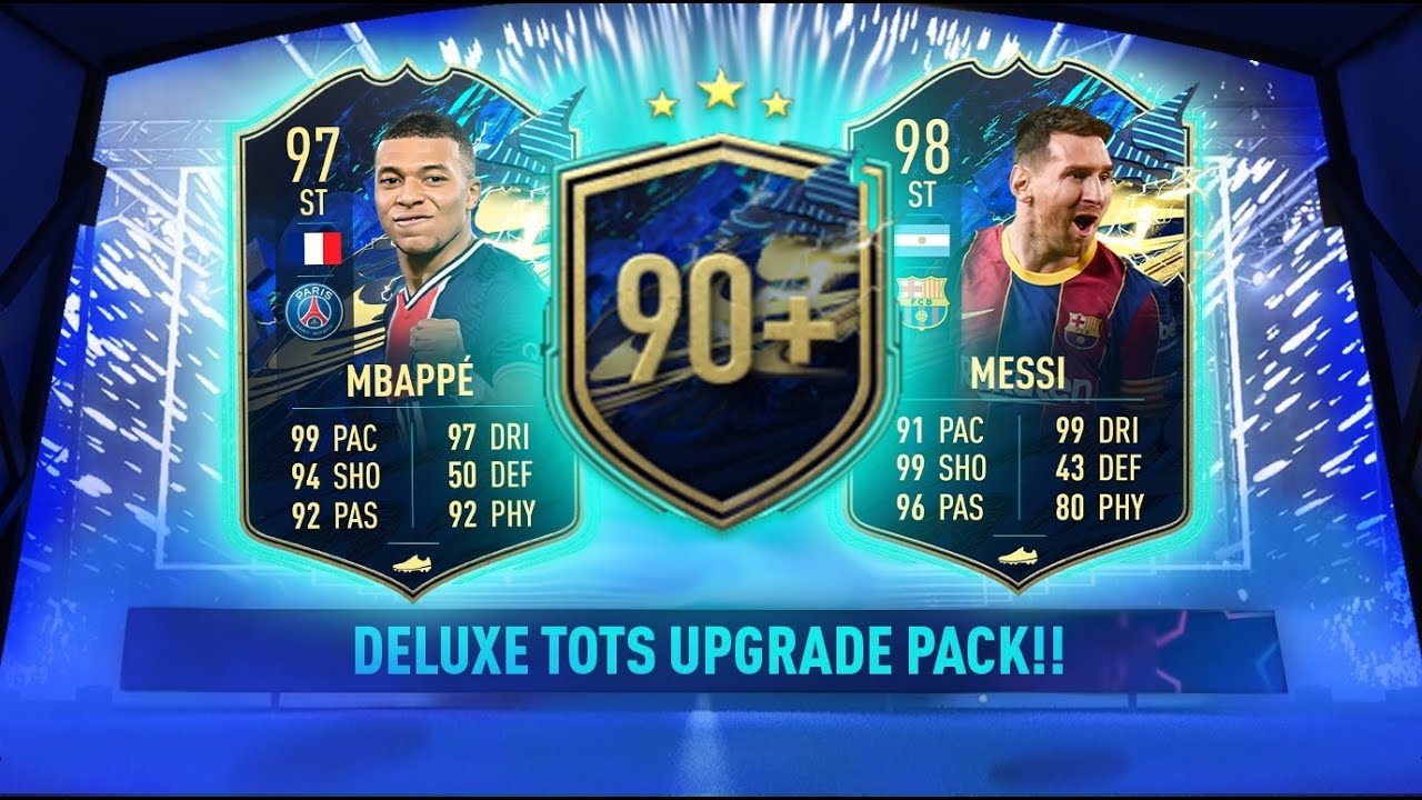 My 90+ Deluxe TOTS Upgrade Pack.. 😱 #FIFA21