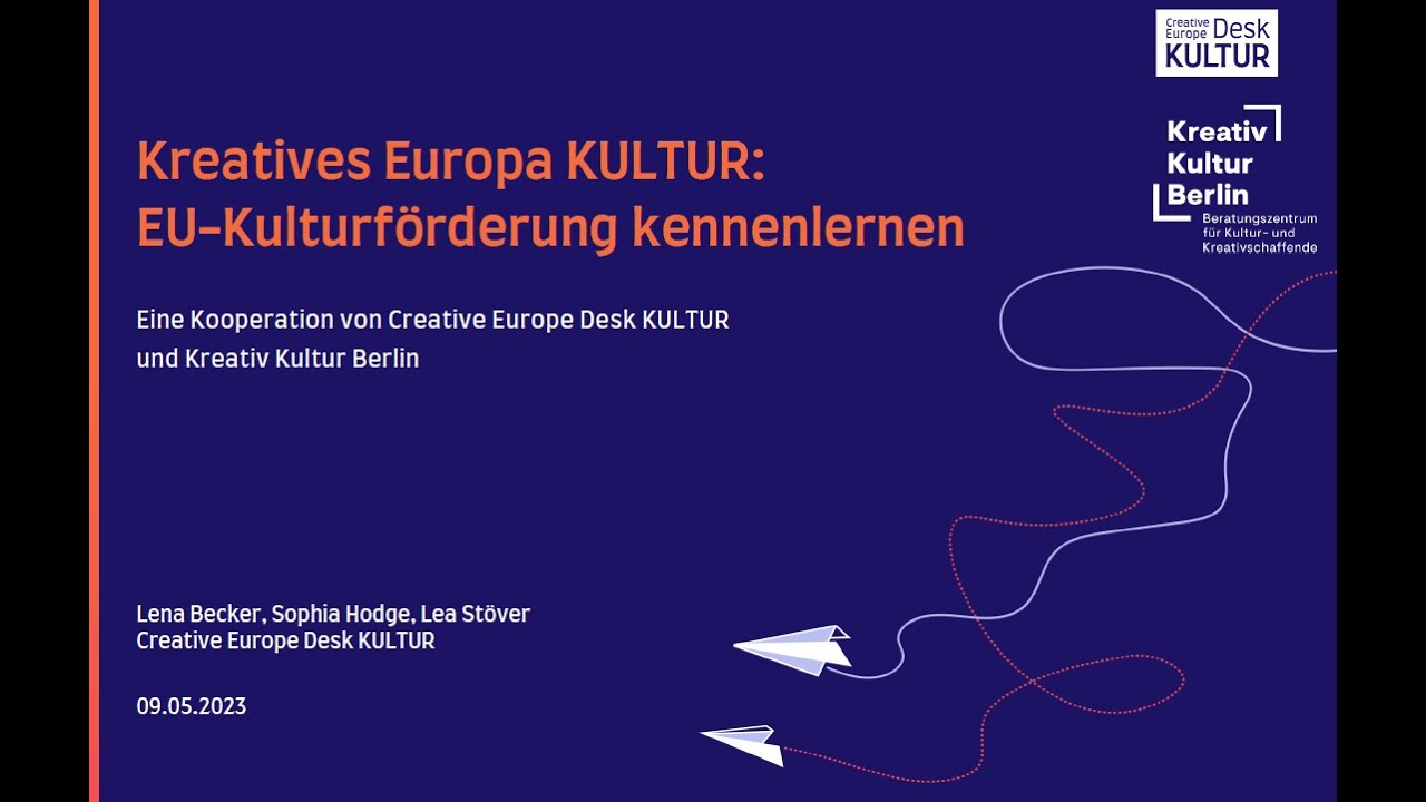 Kreatives Europa KULTUR: EU-Kulturf&ouml;rderung kennenlernen