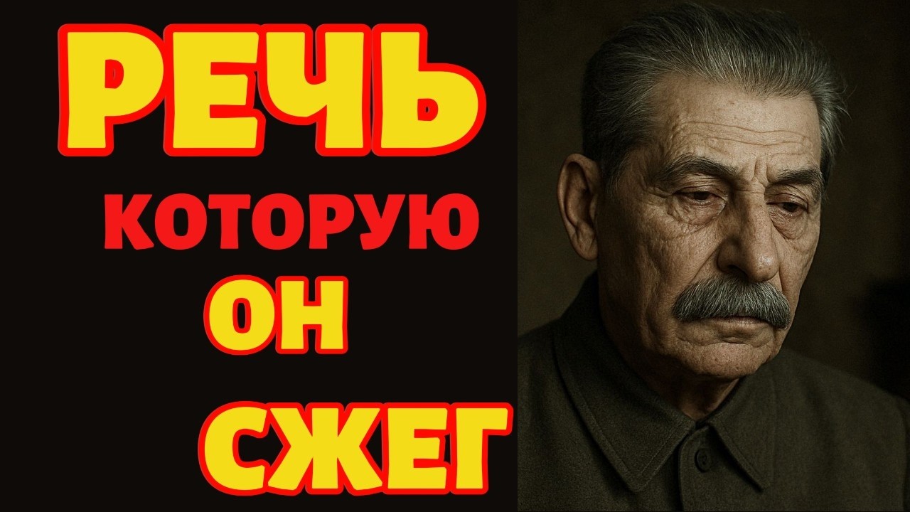 ПОСЛЕДНЯЯ РЕЧЬ СТАЛИНА: Разоблачил всех перед смертью, а документы СОЖГЛИ