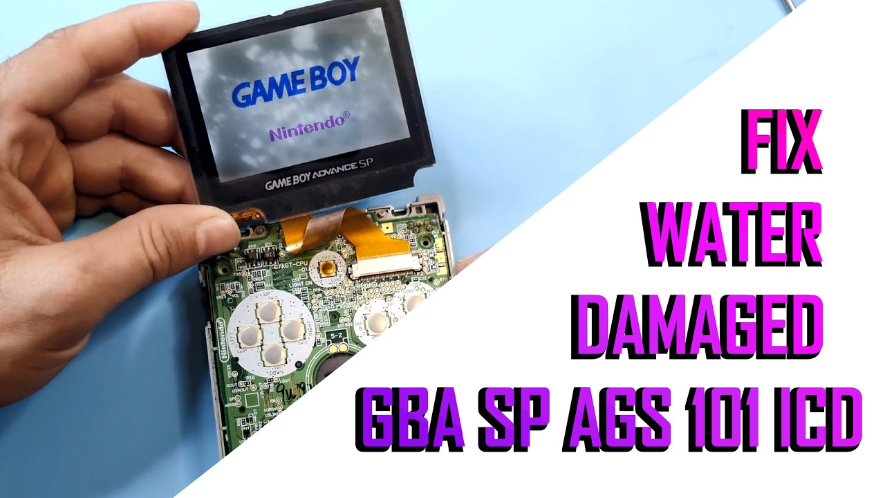 Как отремонтировать поврежденные водой ЖК-экраны ags 101 gba sp.