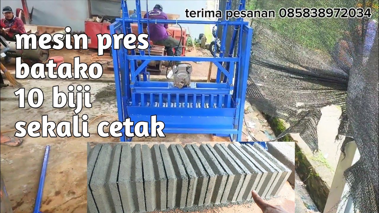 Cara kerja mesin pres batako. Pesanan dari IKN 