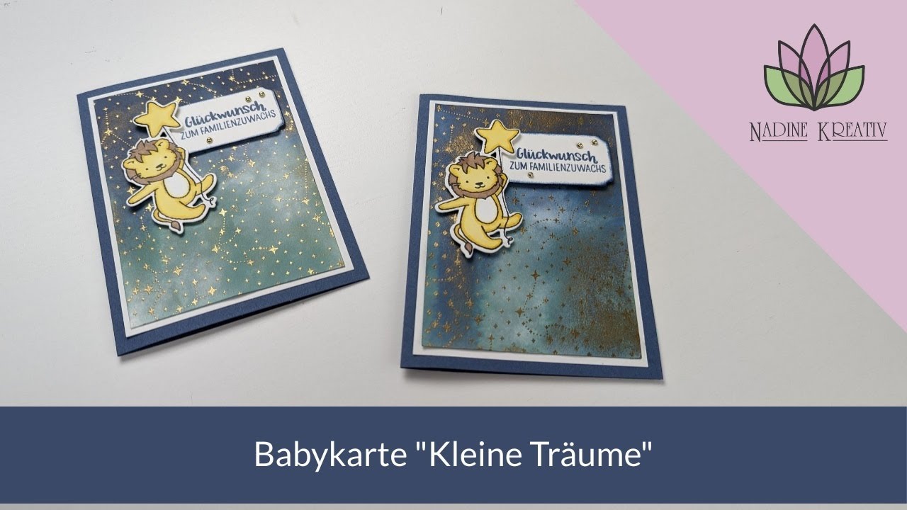 Bastelanleitung Babykarte Kleine Träume - Glückwunschkarte zur Geburt - Stampin' Up! Karten basteln