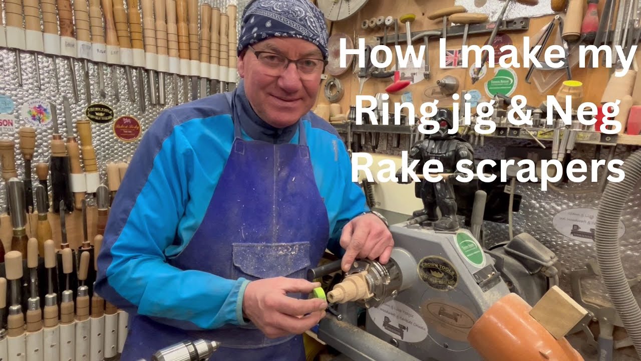 Woodturning. How I make my ring jig & Neg Rake scrapers.