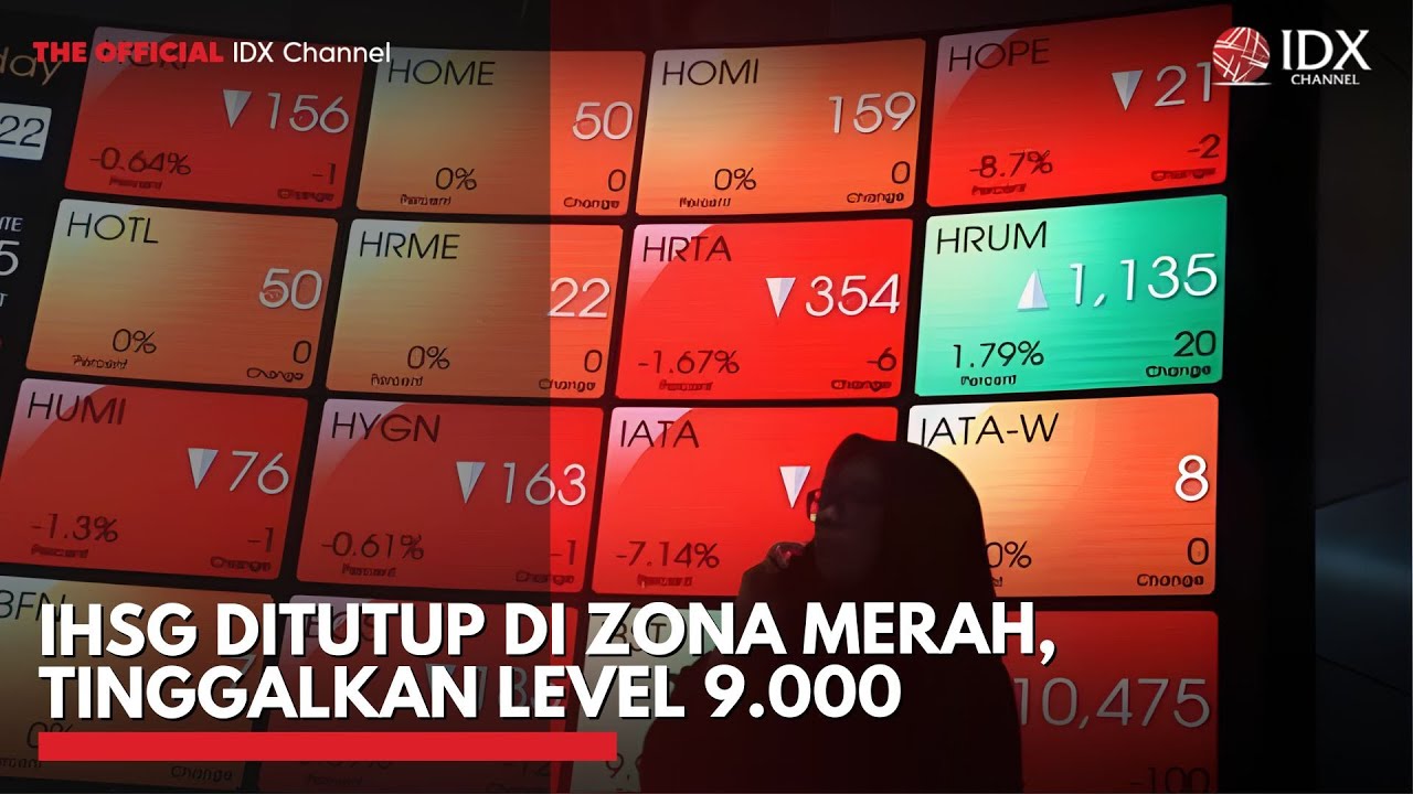 IHSG Ditutup di Zona Merah, Tinggalkan Level 9.000 | 2ND SESSION CLOSING