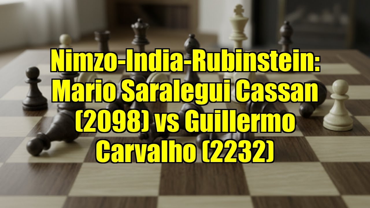 Nimzo-India-Rubinstein: Mario Saralegui Cassan (2098) vs Guillermo Carvalho (2232)
