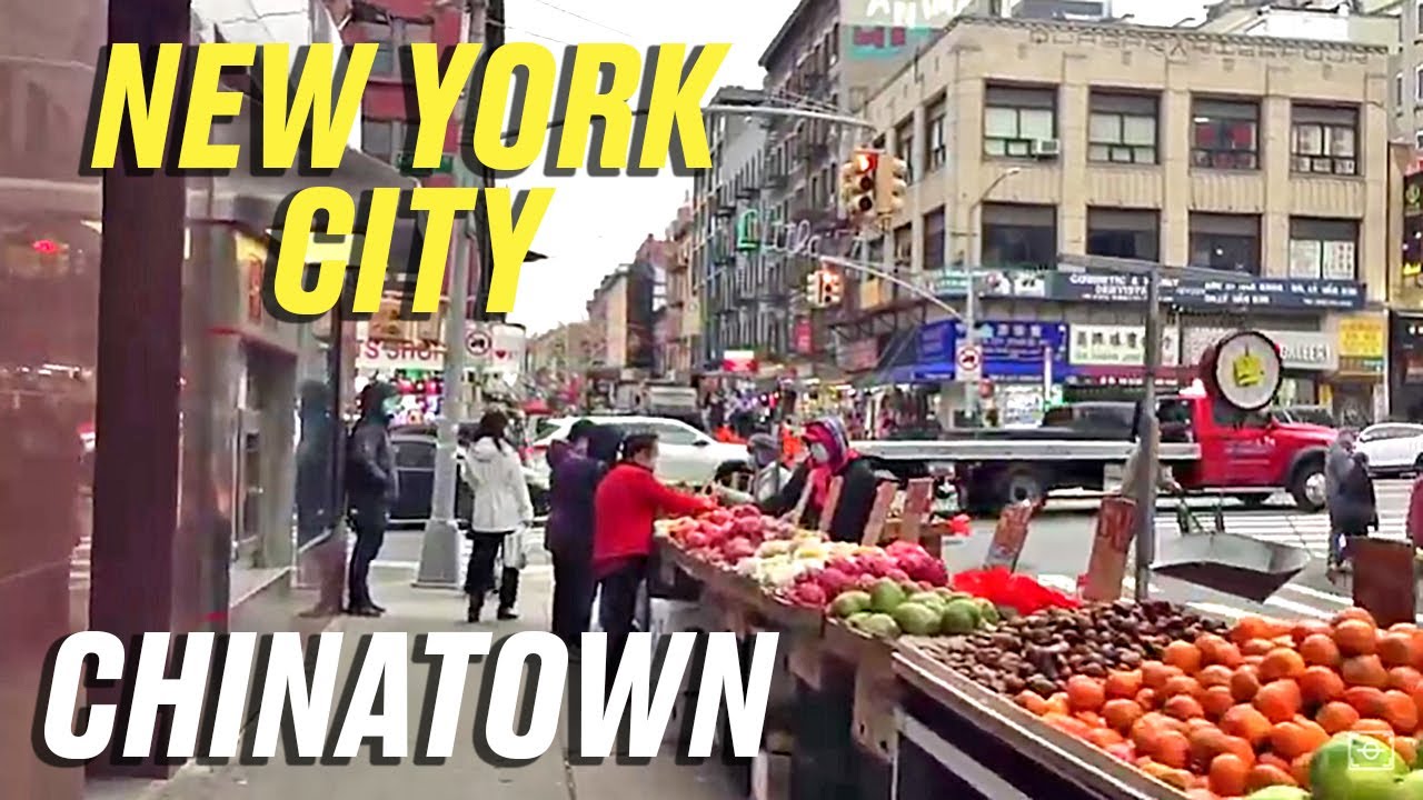 Relaxing Walking Tour In New York City | Sound effects for stress relief in Chinatown