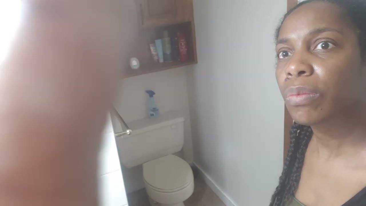 Sunday morning cleaning the bathroom 