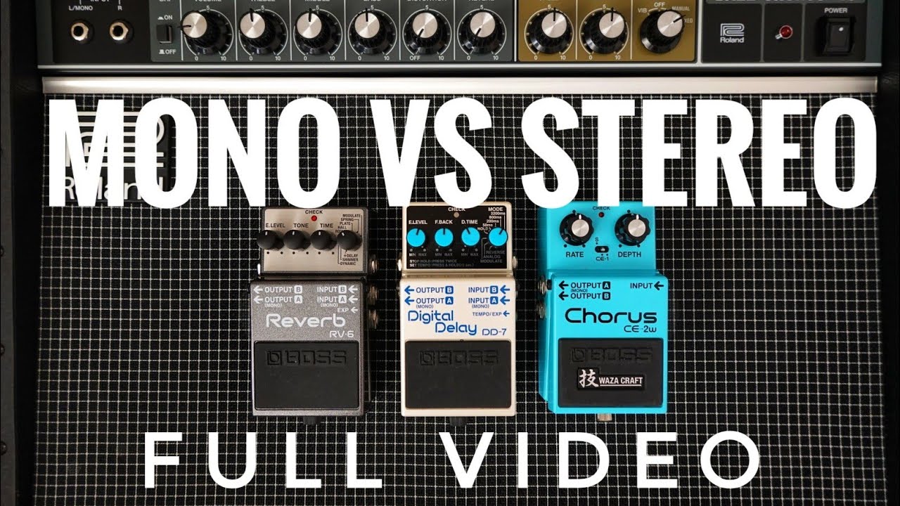 Mono VS Stereo with Roland JC-40 and Boss Pedals - FULL VIDEO (No talking)