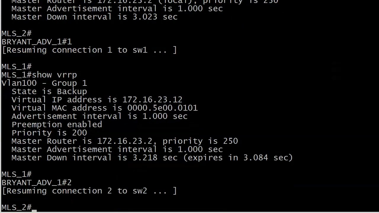 64 MLS 13 VRRP Load Balancing MULTILAYER SWITCHING & REDUNDANCY PROTOCOLS CISCO CNNP ENCORE COURSE