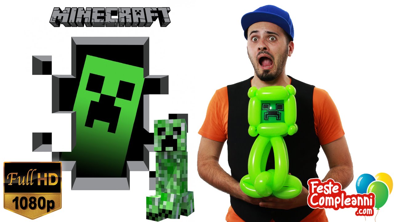 Minecraft Creeper Balloon - Palloncini Modellabili a tema Minecraft