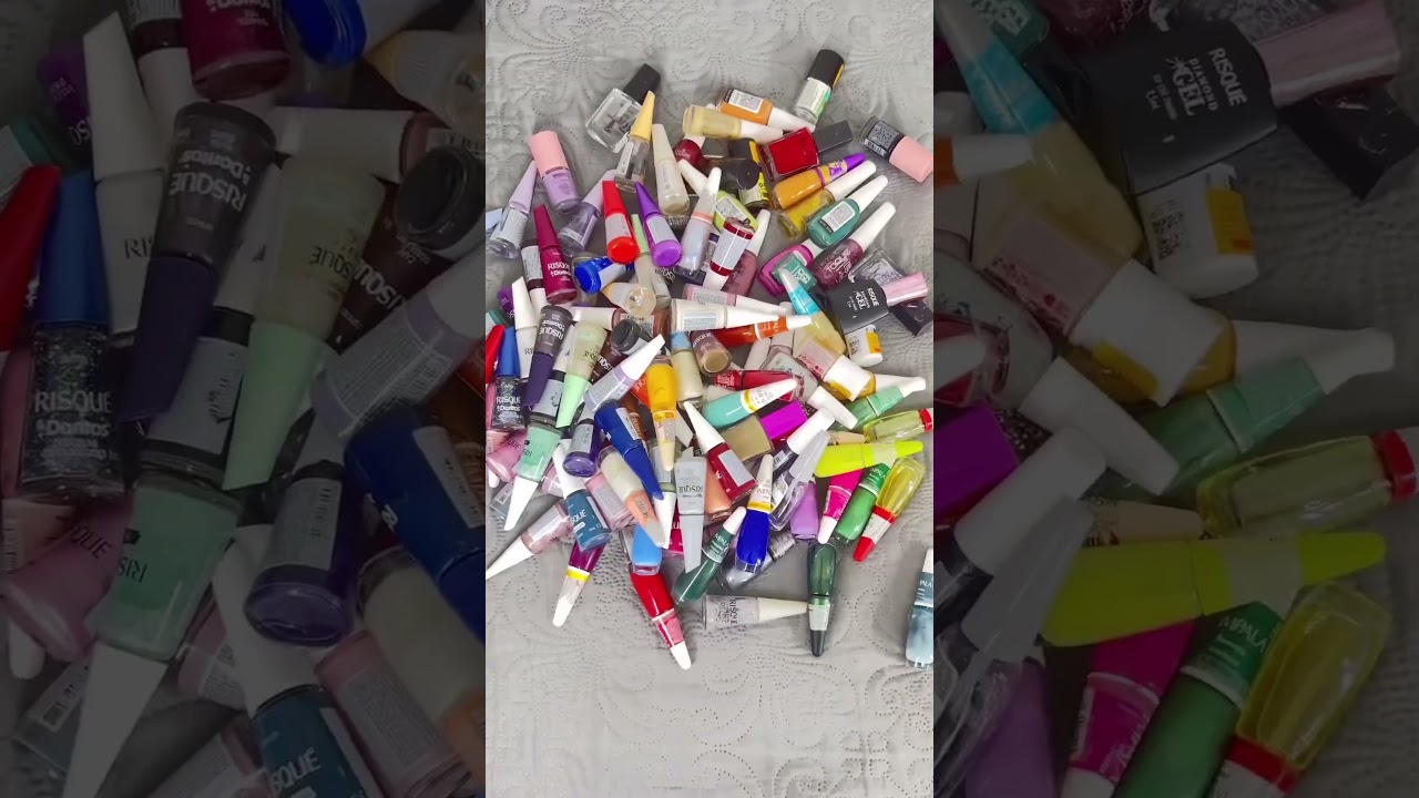 limpando e organizando meu expositor de esmalte! pt1￼ #esmalte #esmaltacao #organization #unhas