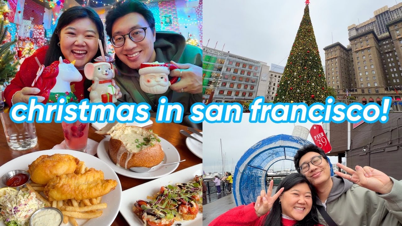 christmas in san francisco 🎄🎅🏼🎁 (xmas bar, holiday market, gingerbread house +more) | VLOGMAS DAY 12