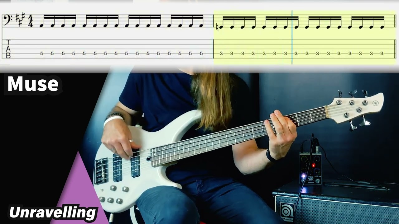 Muse - Unravelling (bass cover with tabs) #basscover #basstabs #muse