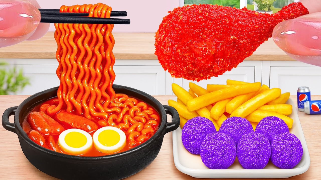 Best Of Korean Food 😍 How To Make Tiny Chicken Nuggets and Tiny Noodles 😚 Tina Mini Cooking