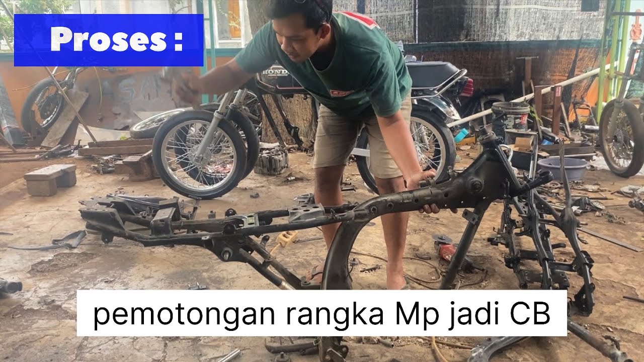 Proses bikin CB dari rangka mp, PART 2