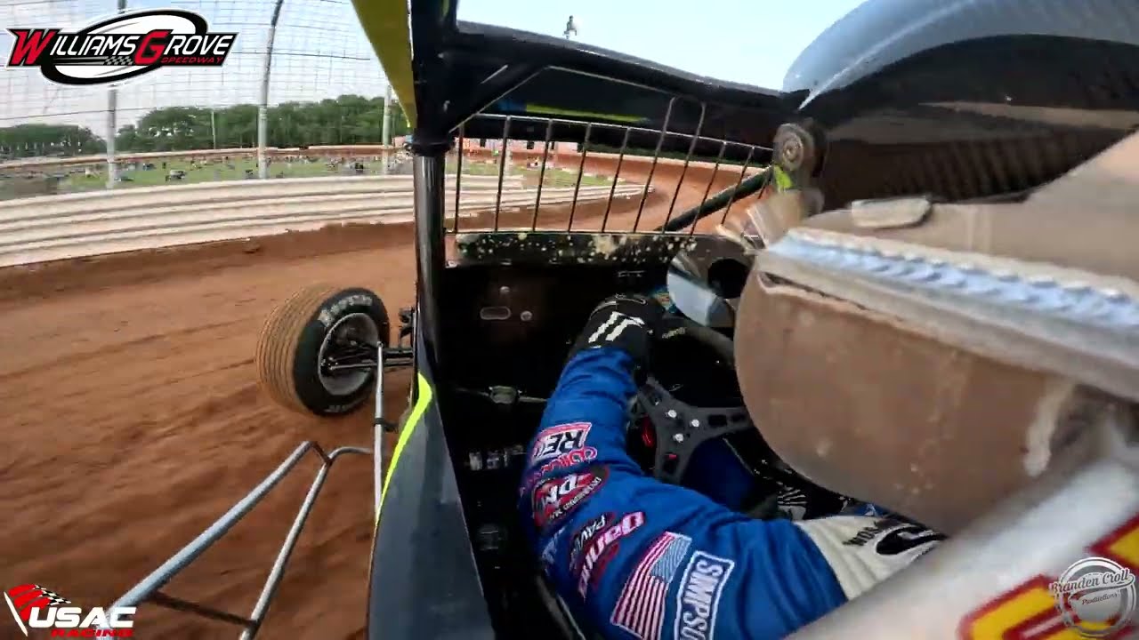 Briggs Danner On-Board USAC Sprint Car Time Trials at Williams Grove Speedway June 16th, 2023!