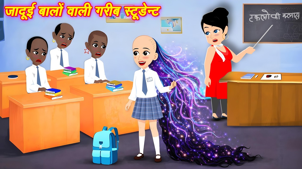 गरीब स्टूडेंट के जादुई बाल Jadui Baal | Cartoon Kahani | Hindi Kahaniya | Story JADUI KAHANI | magic