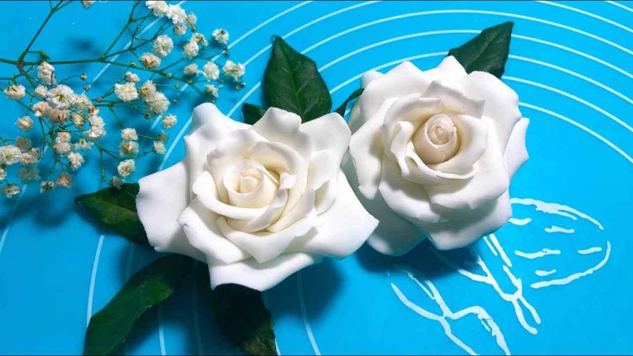 Cách Làm Hoa Hồng Bằng Đường Fondant | Yang Jin Làm Bánh